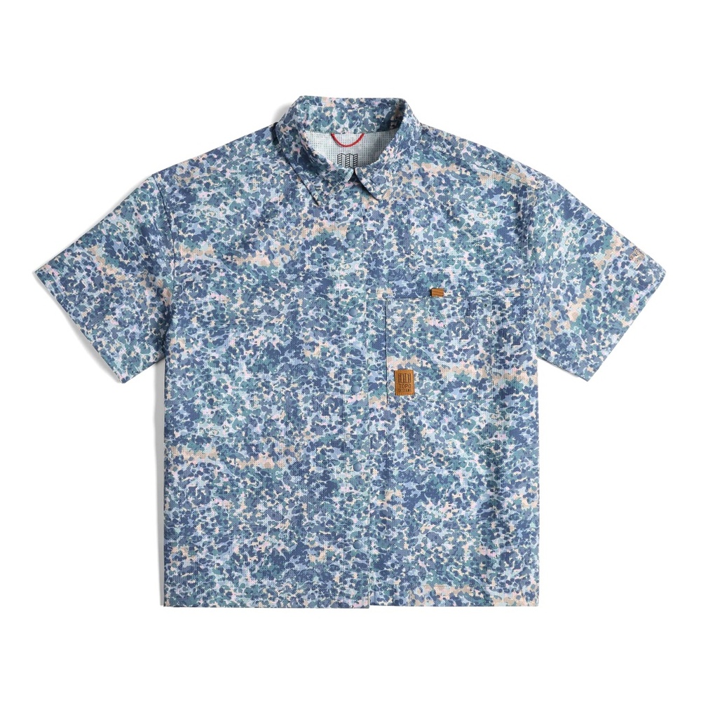 NWT Topo Designs Retro River Shirt - Short Sleeve - Women's - Slate Meteor